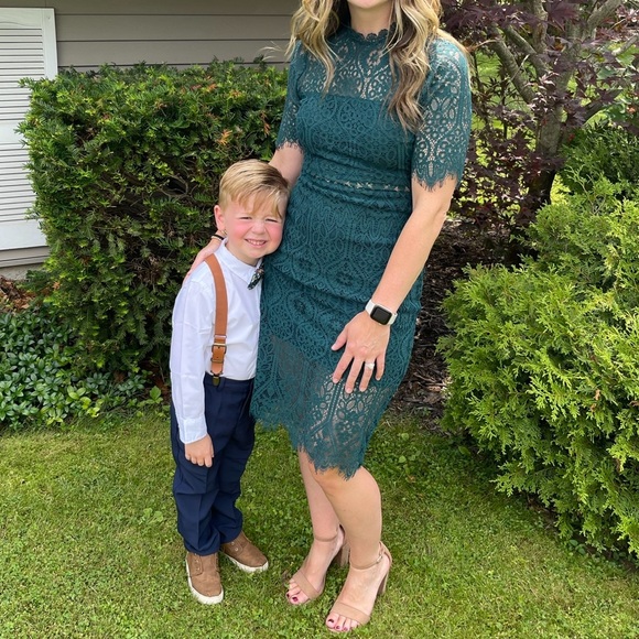 Lulu’s Remarkable sheer lace short sleeve mini dress - Picture 8 of 8